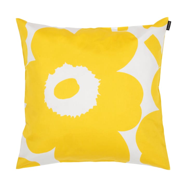 Pieni Unikko tyynynpäällinen 50 x 50 cm - Cotton-spring yellow - Marimekko