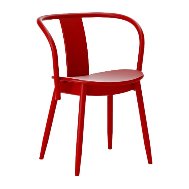 Icha tuoli - Punaiseksi lakattu pyökki - Massproductions