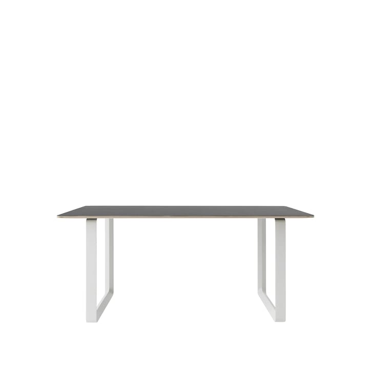 70/70 ruokapöytä 170 x 85 cm - Black linoleum-Plywood-White - Muuto
