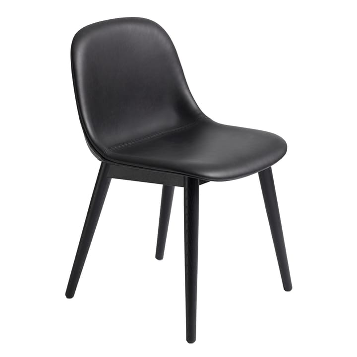 Fiber Side Chair tuoli - Black leather-black - Muuto