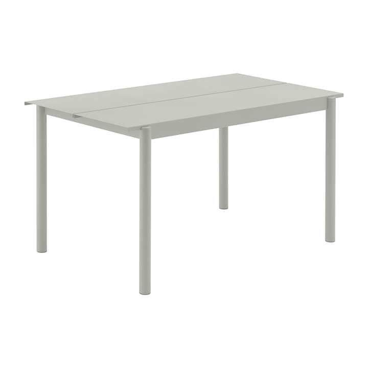 Linear steel table -pöytä 140 x 75 cm - Grey (RAL 7044) - Muuto