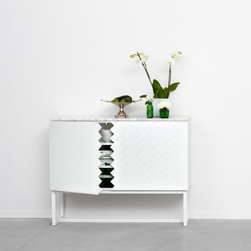 Story sivupöytä - Valkoinen, valkoinen marmoripöytälevy, valkoinen runko - A2