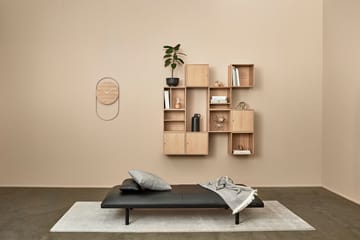 A-Wall seinäkello 41x76 cm - Oak-brass - Andersen Furniture
