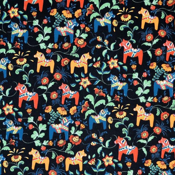 Leksand mini kangas - musta - Arvidssons Textil