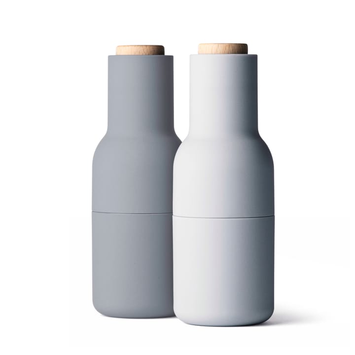 Bottle grinder maustemylly 2-pakkaus special edition - concrete- feather (träkansi) - Audo Copenhagen