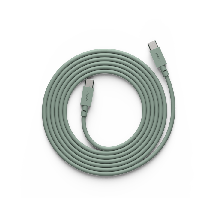 Cable 1 USB-C - USB-C latauskaapeliin 2 m - Oak green - Avolt