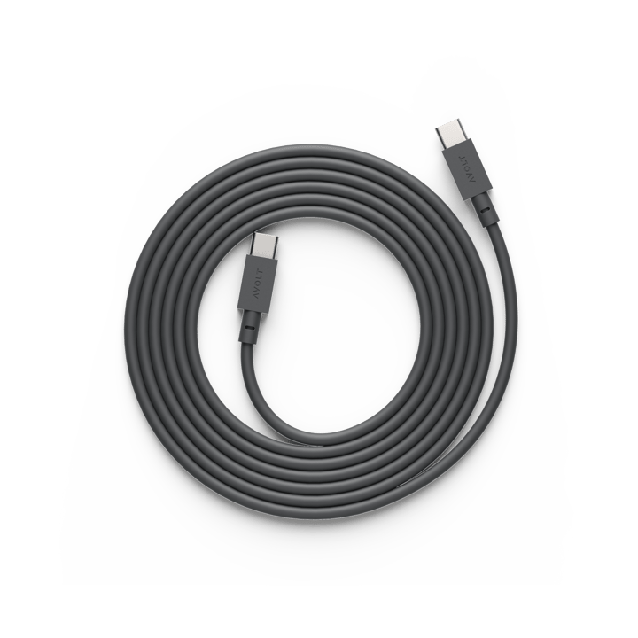 Cable 1 USB-C - USB-C latauskaapeliin 2 m - Stockholm black - Avolt