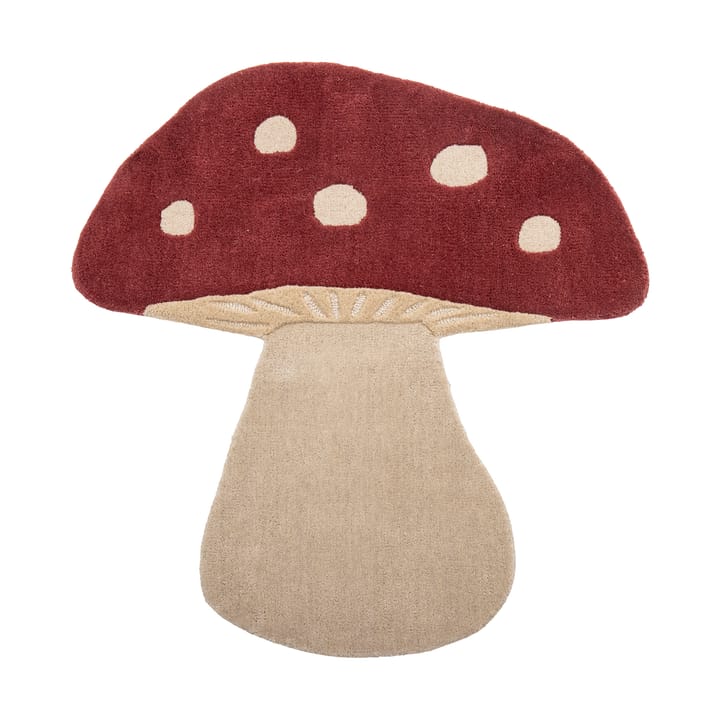 Mushroom villamatto 85x90 cm - Punavalkoinen - Bloomingville