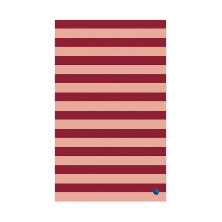 Leya stripe -pyyhe 150 x 250 cm - Punainen-vaaleanpunainen  - Byon
