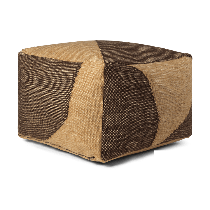 Forene square pouf istuinrahi 60x60x40 cm - Tan-Chocolate - Ferm LIVING