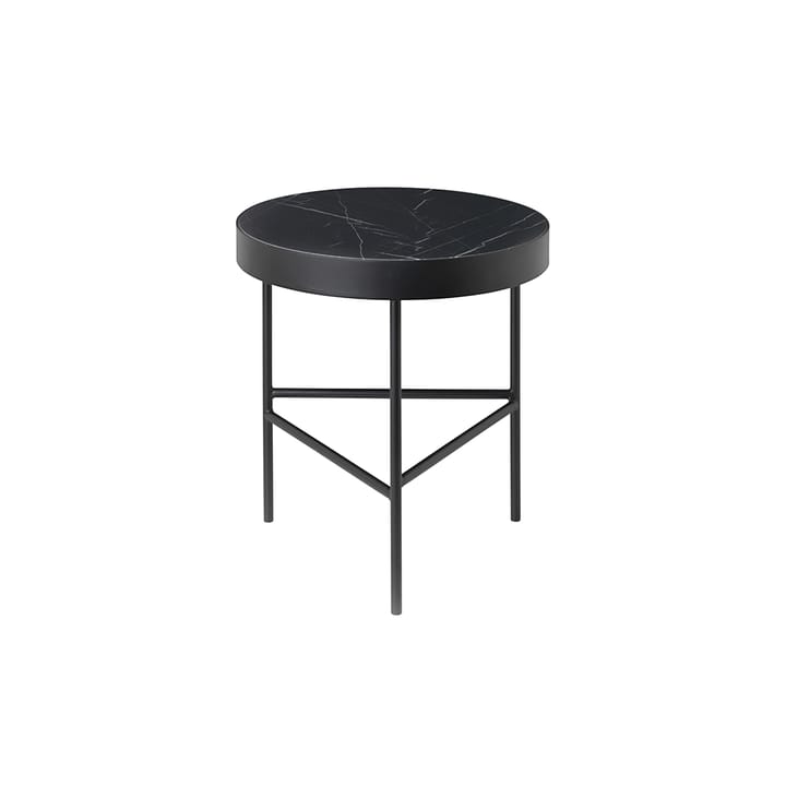 Marble Table -sohvapöytä - Marmori musta, keskikokoinen, musta runko - Ferm LIVING