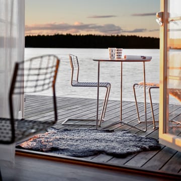 High Tech pöytä ø60 cm - Valkoinen-kuumasinkitty teline - Grythyttan Stålmöbler