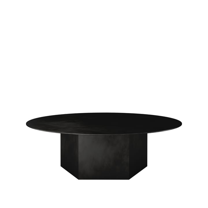 Epic Steel -sohvapöytä - Midnight black, ø 110 cm - GUBI