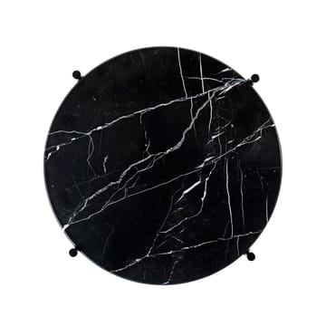 TS pöytä mustat jalat Ø 40 cm - musta marmori - GUBI