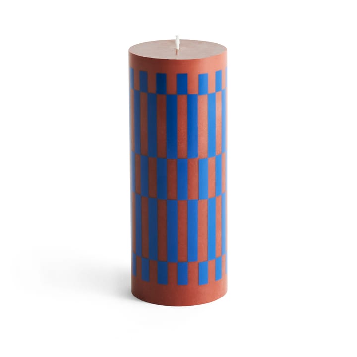 Column Candle -pöytäkynttilä medium 20 cm - Brown-blue - HAY