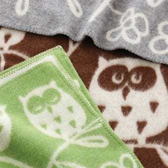 Tree Owl lastenhuopa - vaaleanharmaa - Klippan Yllefabrik