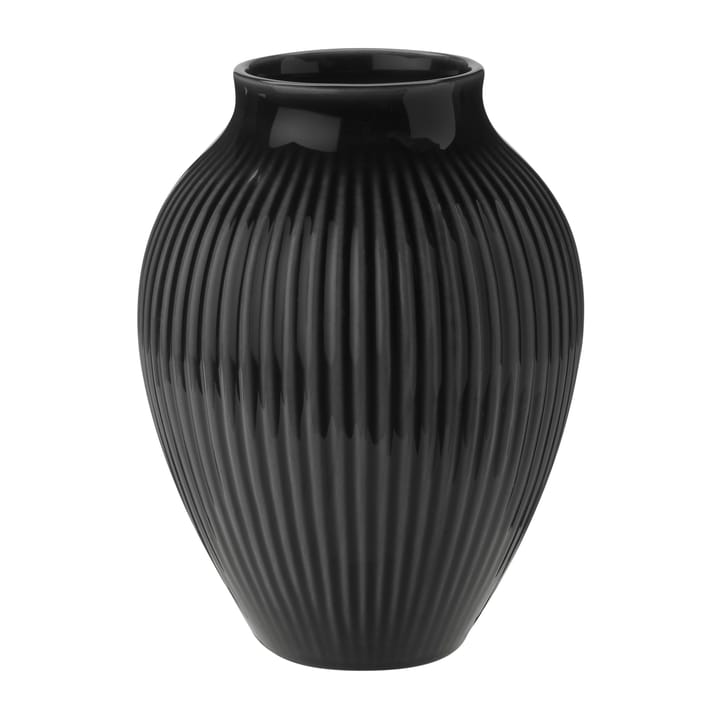 Knabstrup maljakko uritettu 12,5 cm - Musta - Knabstrup Keramik