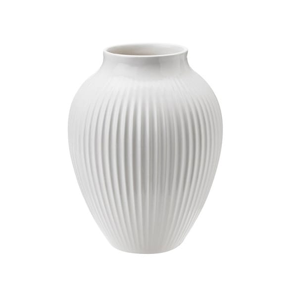 Knabstrup maljakko uritettu 12,5 cm - Valkoinen - Knabstrup Keramik