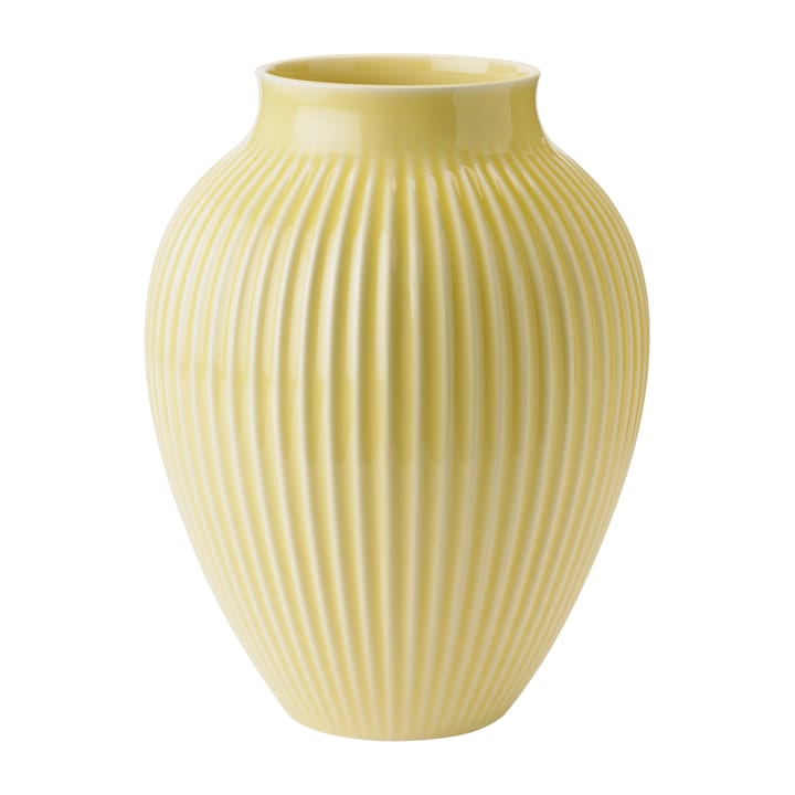 Knabstrup maljakko uritettu 27 cm - Keltainen - Knabstrup Keramik