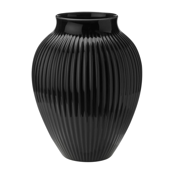 Knabstrup maljakko uritettu 27 cm - Musta - Knabstrup Keramik