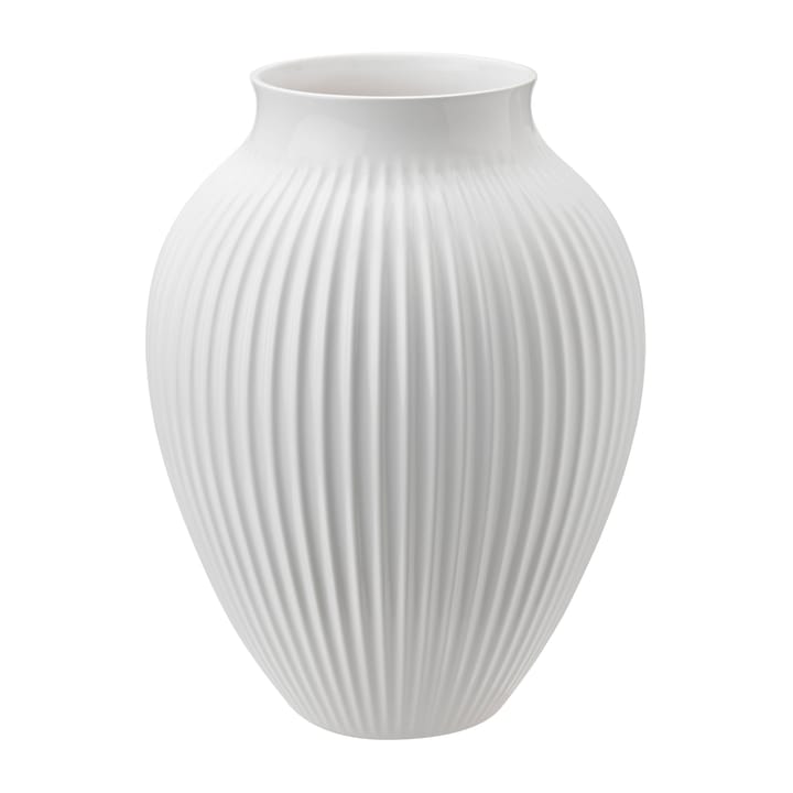 Knabstrup maljakko uritettu 35 cm - Valkoinen - Knabstrup Keramik