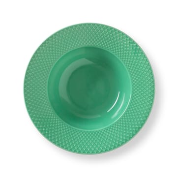 Rhombe syvä lautanen vihreä - 24,5 cm - Lyngby Porcelæn