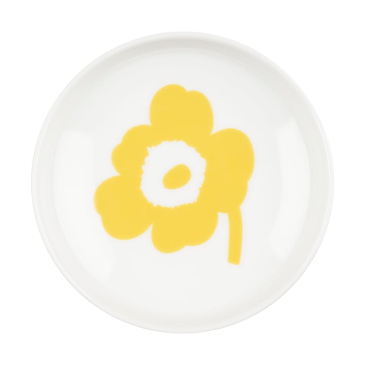 Unikko lautanen Ø8,5 cm - White-spring yellow - Marimekko