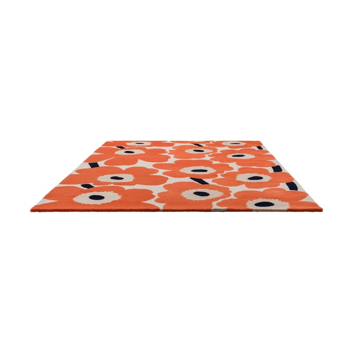 Unikko villamatto - Orange Red, 140x200 cm - Marimekko