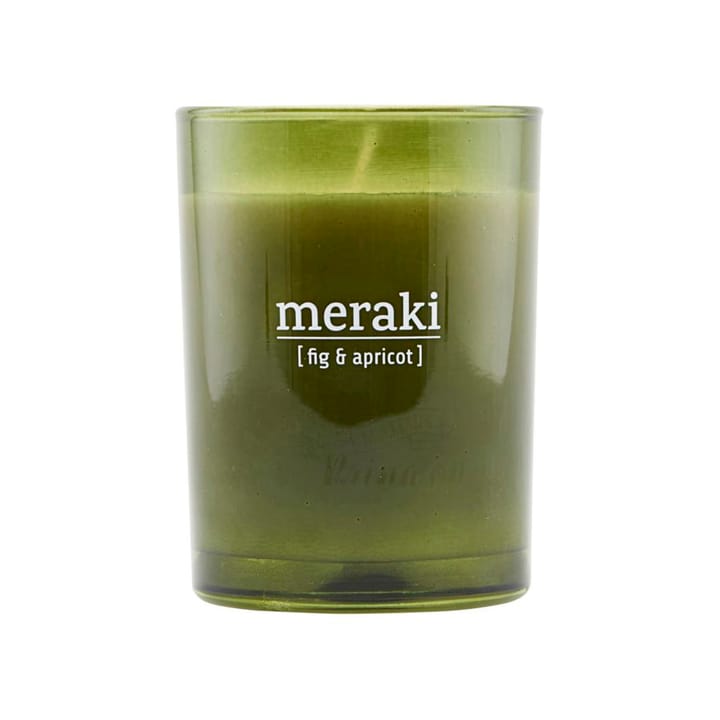 Meraki tuoksukynttilä vihreä lasi, 35 tuntia - Fig-apricot - Meraki