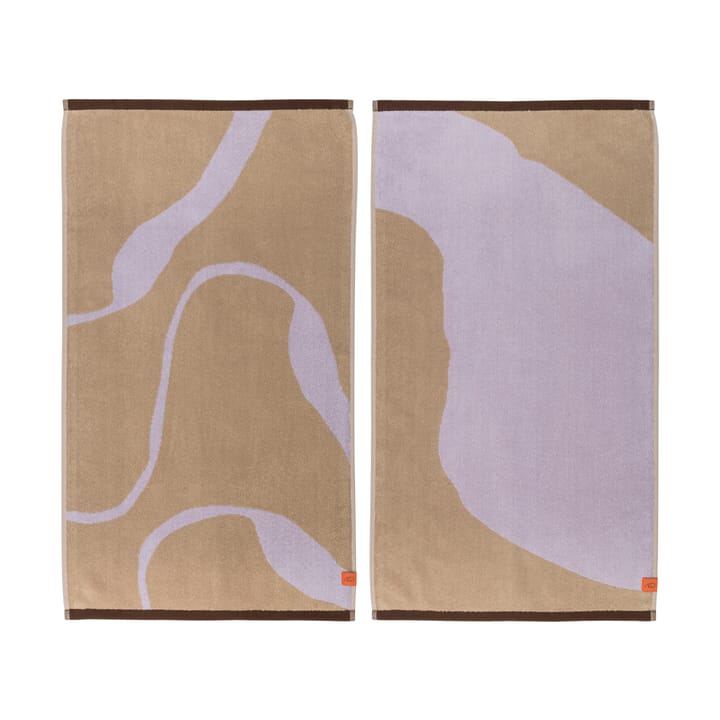 Nova Arte vieraspyyhe 40x55 cm 2 kpl - Sand-lilac - Mette Ditmer