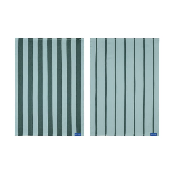 Stripes keittiöpyyhe 50x70 cm 2 kpl - Mint - Mette Ditmer
