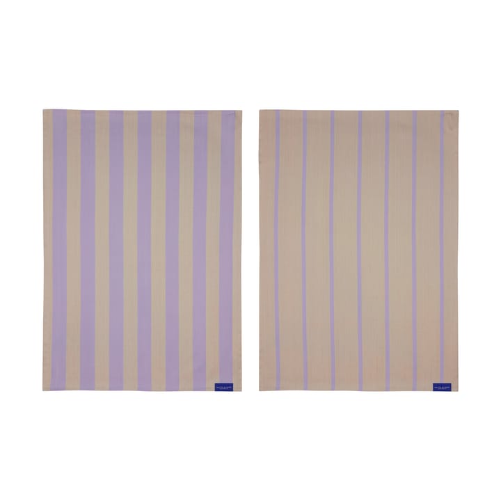 Stripes keittiöpyyhe 50x70 cm 2 kpl - Sand - Mette Ditmer