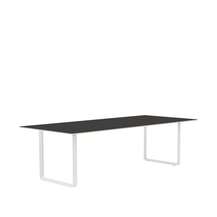 70/70 ruokapöytä 255 x 108 cm - Black linoleum-Plywood-White - Muuto