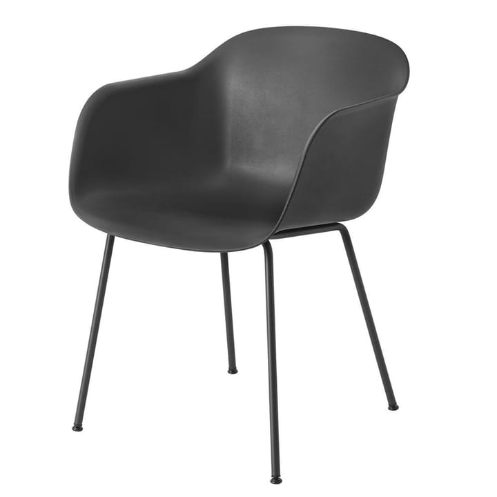 Fiber chair tuoli käsinojilla - musta - Muuto
