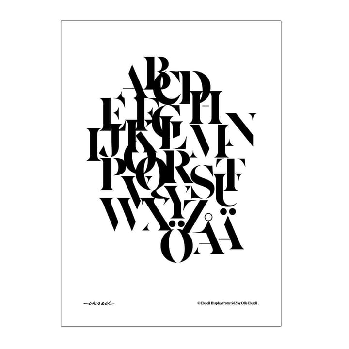 Eksell typografi juliste - sekoitus - Olle Eksell