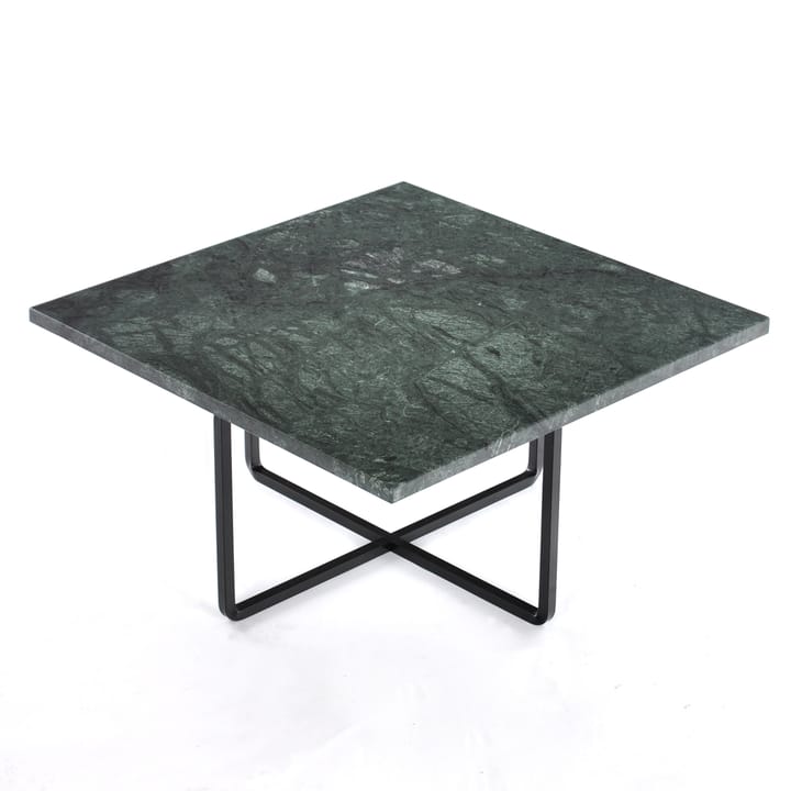 Ninety sohvapöytä 60x60 cm, mustalla jalustalla - vihreä marmori - OX Denmarq