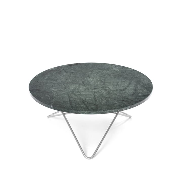 O Table -sohvapöytä - marmori vihreä, ruostumattomasta teräksestä valmistettu jalusta - OX Denmarq