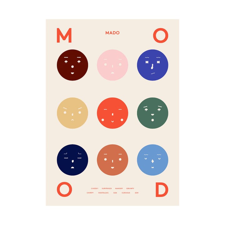 9 Moods -juliste - 50 x 70 cm - Paper Collective