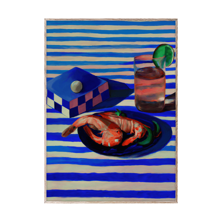 Shrimp & Stripes -juliste - 50 x 70 cm - Paper Collective