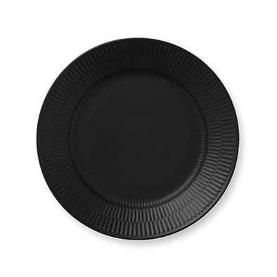 Black Fluted lautanen - Ø 22 cm - Royal Copenhagen