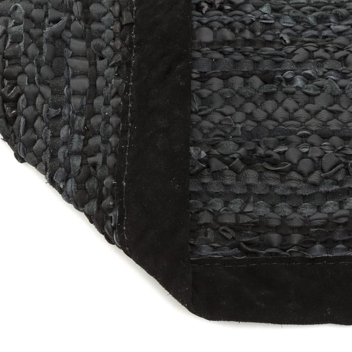 Leather matto 75 x 200 cm - black (musta) - Rug Solid