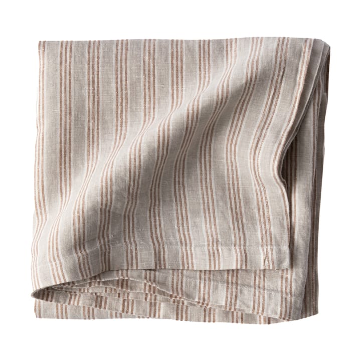 Pöytäliina pellavaa 175x175 cm - Hazelnut Stripe - Tell Me More