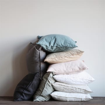 Washed linen tyynynpäällinen 50 x 50 cm - tummanharmaa - Tell Me More