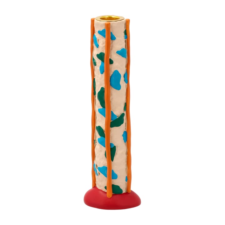 Styles kynttilänjalka täplät 21 cm - Blue-orange - Villa Collection
